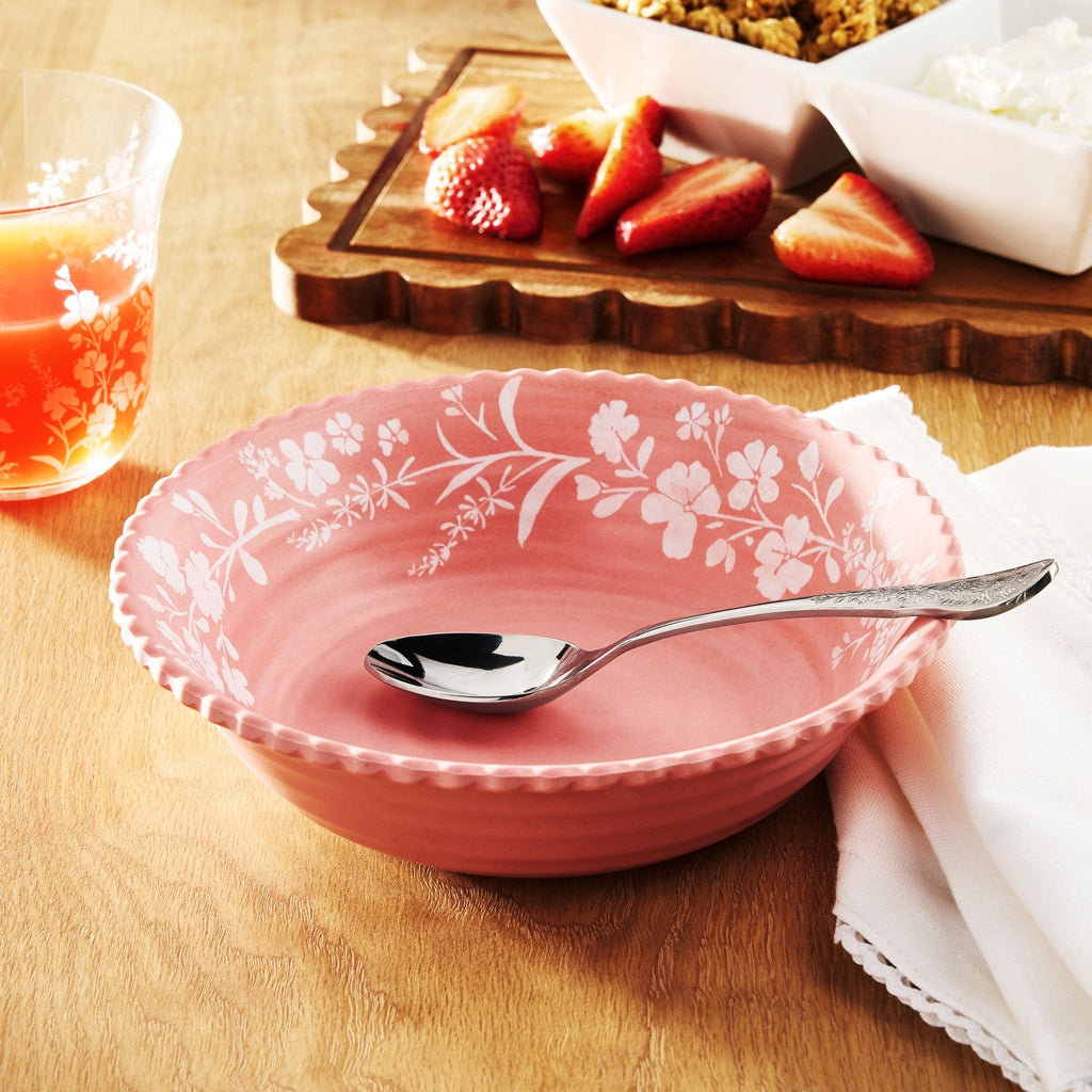 Pioneer Woman Daisy Melamine Dinnerware Set Floral Pink New 12 pieces